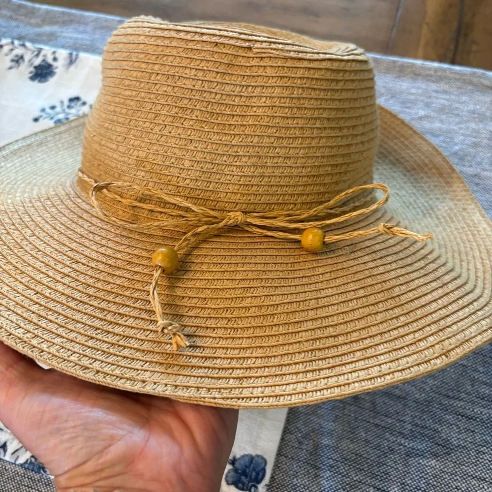 August Hat Company Women’s Wide Brim Summer Hat with Straw Bow